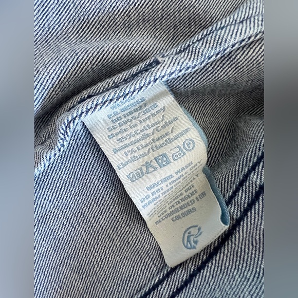 Boden Cotton Crop Blue Jean Denim Jacket Boho Y2K style 4 S - Picture 8 of 9